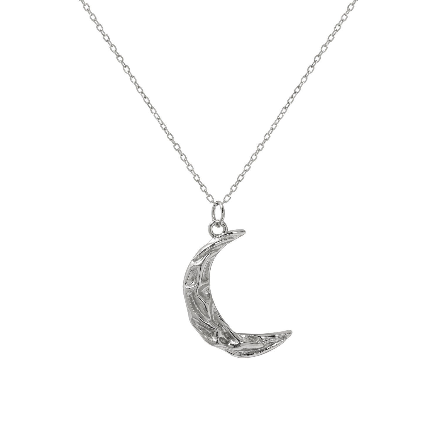 Collier Matea en finition argent avec pendentif lune stylisé – Idées cadeau femme, collier Matea Love Local Jewelry, koolkado